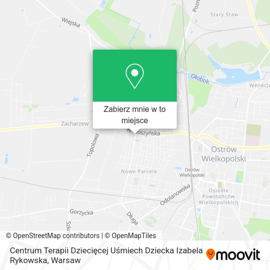 Mapa Centrum Terapii Dziecięcej Uśmiech Dziecka Izabela Rykowska