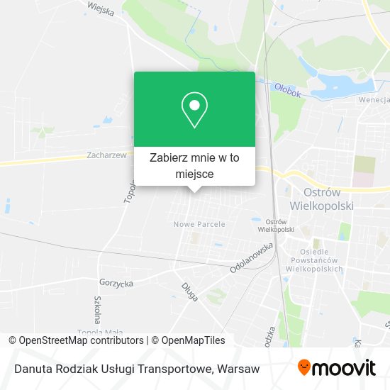 Mapa Danuta Rodziak Usługi Transportowe