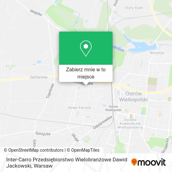 Mapa Inter-Carro Przedsiębiorstwo Wielobranżowe Dawid Jackowski