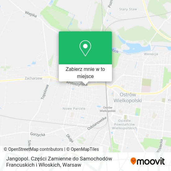 Mapa Jangopol. Części Zamienne do Samochodów Francuskich i Włoskich