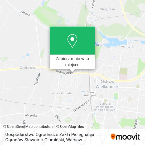 Mapa Gospodarstwo Ogrodnicze Zakł i Pielęgnacja Ogrodów Sławomir Glumiński