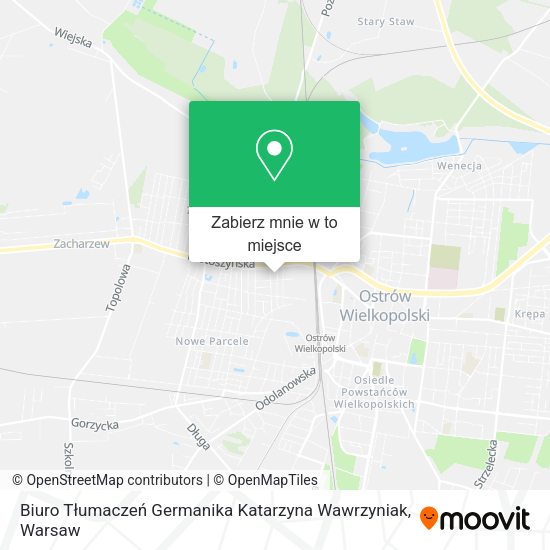 Mapa Biuro Tłumaczeń Germanika Katarzyna Wawrzyniak