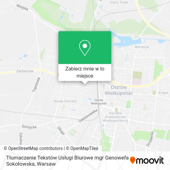 Mapa Tłumaczenie Tekstów Usługi Biurowe mgr Genowefa Sokołowska