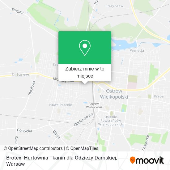 Mapa Brotex. Hurtownia Tkanin dla Odzieży Damskiej