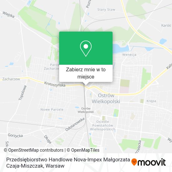 Mapa Przedsiębiorstwo Handlowe Nova-Impex Małgorzata Czaja-Miszczak