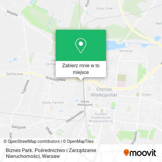 Mapa Biznes Park. Pośrednictwo i Zarządzanie Nieruchomości