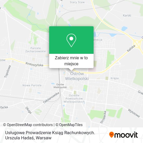 Mapa Usługowe Prowadzenie Ksiąg Rachunkowych. Urszula Hadaś