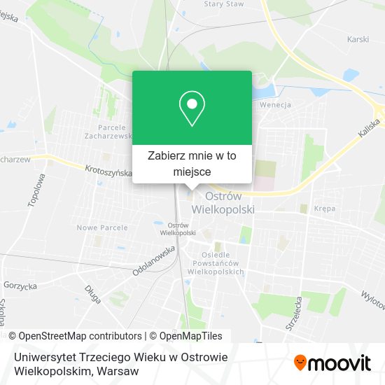 Mapa Uniwersytet Trzeciego Wieku w Ostrowie Wielkopolskim