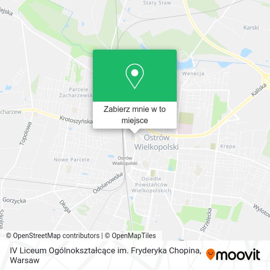 Mapa IV Liceum Ogólnokształcące im. Fryderyka Chopina