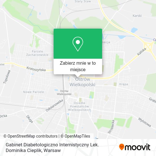 Mapa Gabinet Diabetologiczno Internistyczny Lek. Dominika Cieplik