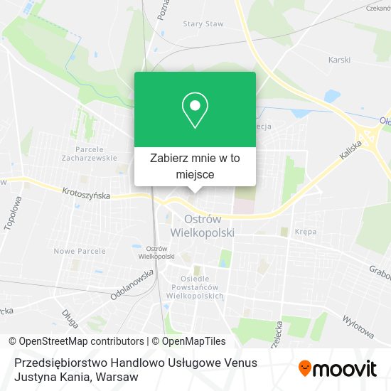 Mapa Przedsiębiorstwo Handlowo Usługowe Venus Justyna Kania