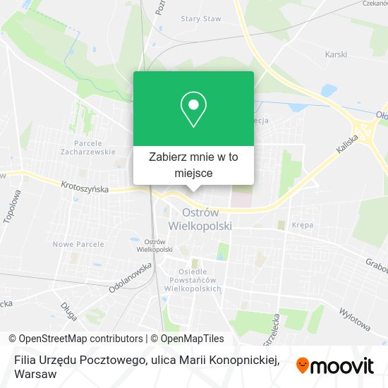 Mapa Filia Urzędu Pocztowego, ulica Marii Konopnickiej