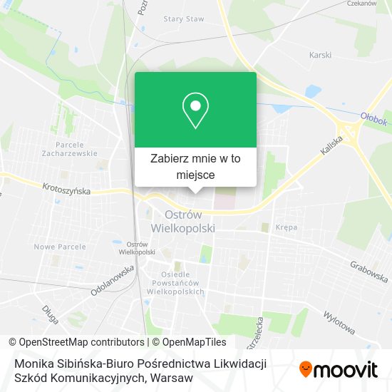 Mapa Monika Sibińska-Biuro Pośrednictwa Likwidacji Szkód Komunikacyjnych