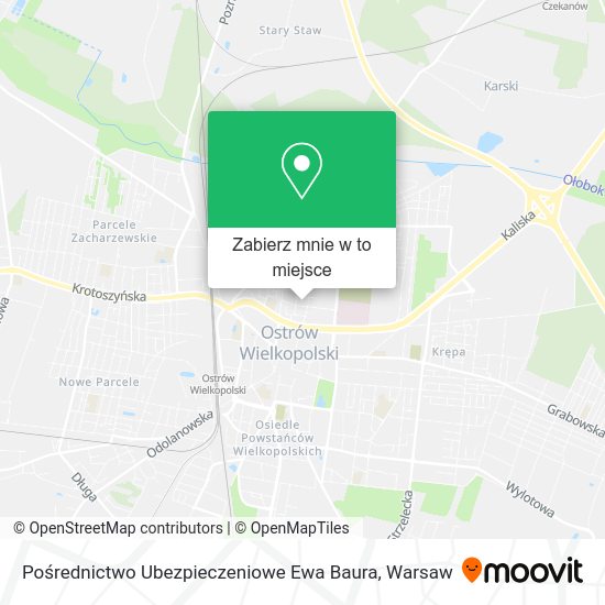 Mapa Pośrednictwo Ubezpieczeniowe Ewa Baura