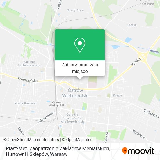 Mapa Plast-Met. Zaopatrzenie Zakładów Meblarskich, Hurtowni i Sklepów