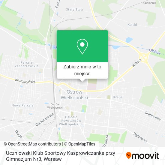 Mapa Uczniowski Klub Sportowy Kasprowiczanka przy Gimnazjum Nr3