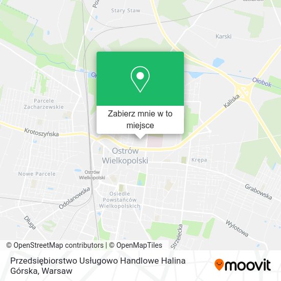 Mapa Przedsiębiorstwo Usługowo Handlowe Halina Górska