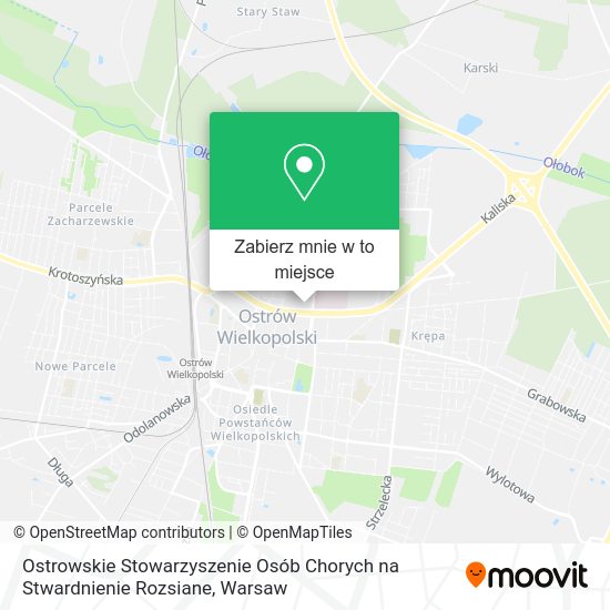 Mapa Ostrowskie Stowarzyszenie Osób Chorych na Stwardnienie Rozsiane