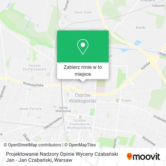 Mapa Projektowanie Nadzory Opinie Wyceny Czabański Jan - Jan Czabański