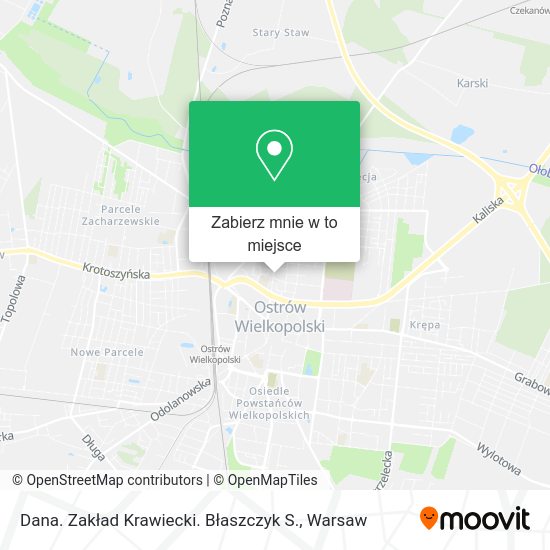 Mapa Dana. Zakład Krawiecki. Błaszczyk S.