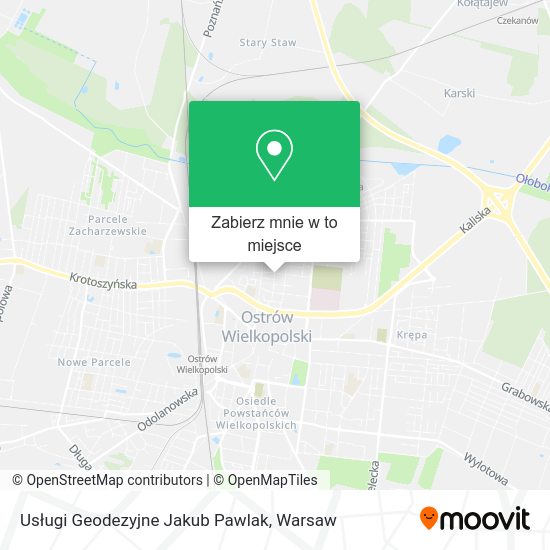 Mapa Usługi Geodezyjne Jakub Pawlak