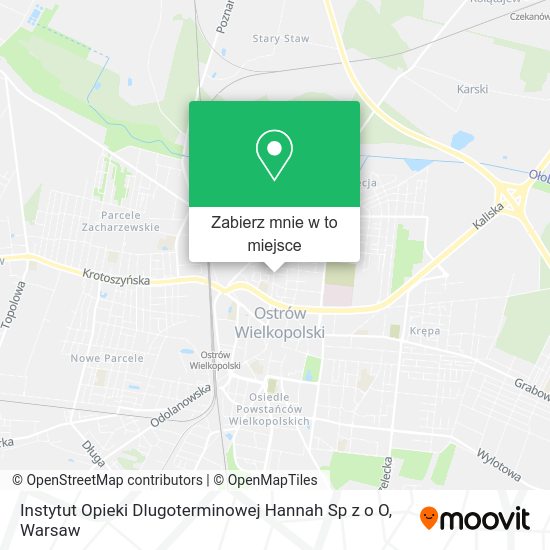 Mapa Instytut Opieki Dlugoterminowej Hannah Sp z o O