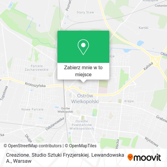 Mapa Creazione. Studio Sztuki Fryzjerskiej. Lewandowska A.