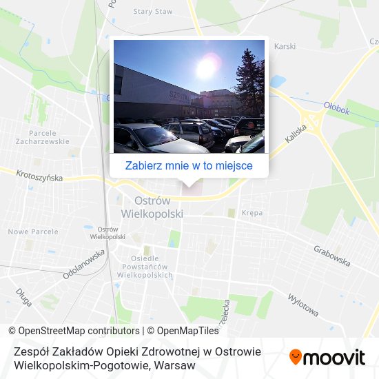 Mapa Zespół Zakładów Opieki Zdrowotnej w Ostrowie Wielkopolskim-Pogotowie