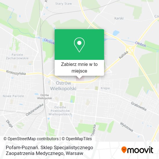 Mapa Pofam-Poznań. Sklep Specjalistycznego Zaopatrzenia Medycznego