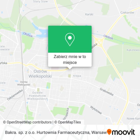 Mapa Bakra. sp. z o.o. Hurtownia Farmaceutyczna