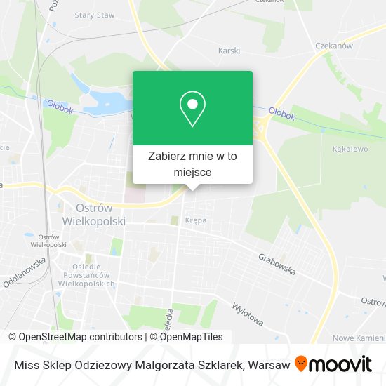 Mapa Miss Sklep Odziezowy Malgorzata Szklarek