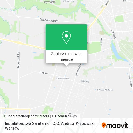 Mapa Instalatorstwo Sanitarne i C.O. Andrzej Kłębowski