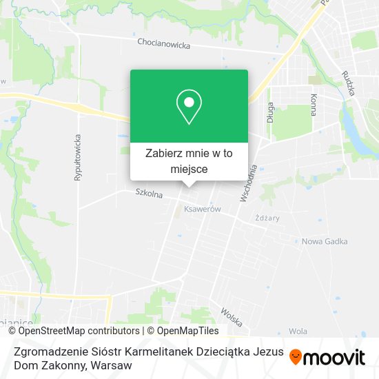 Mapa Zgromadzenie Sióstr Karmelitanek Dzieciątka Jezus Dom Zakonny