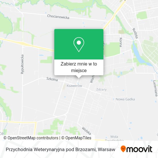 Mapa Przychodnia Weterynaryjna pod Brzozami