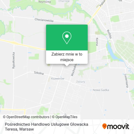 Mapa Pośrednictwo Handlowo Usługowe Głowacka Teresa