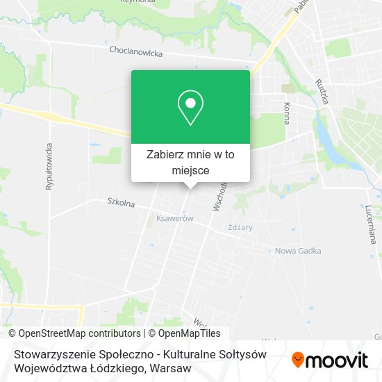 Mapa Stowarzyszenie Społeczno - Kulturalne Sołtysów Województwa Łódzkiego