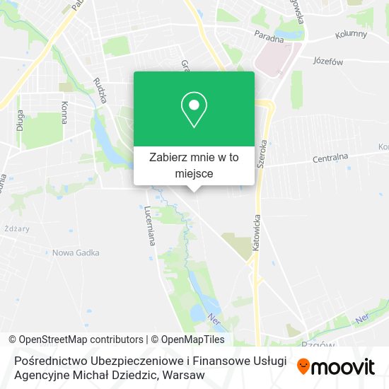 Mapa Pośrednictwo Ubezpieczeniowe i Finansowe Usługi Agencyjne Michał Dziedzic