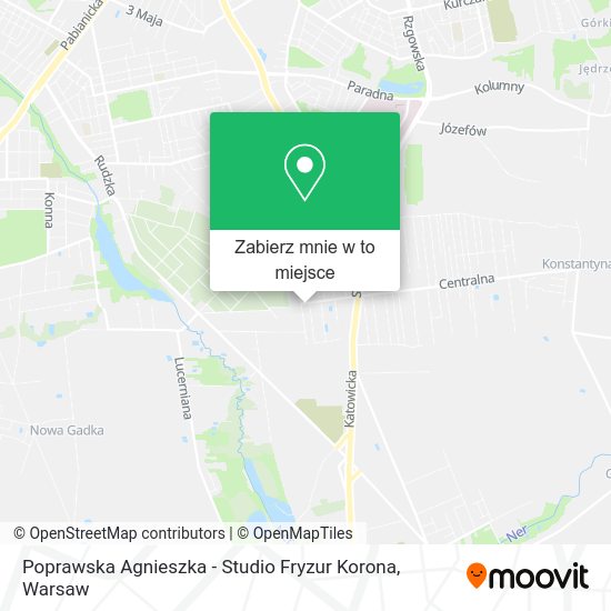 Mapa Poprawska Agnieszka - Studio Fryzur Korona