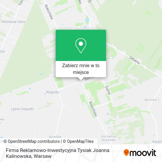 Mapa Firma Reklamowo-Inwestycyjna Tysiak Joanna Kalinowska