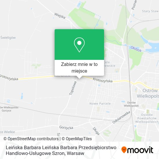 Mapa Leińska Barbara Leińska Barbara Przedsiębiorstwo Handlowo-Usługowe Szron