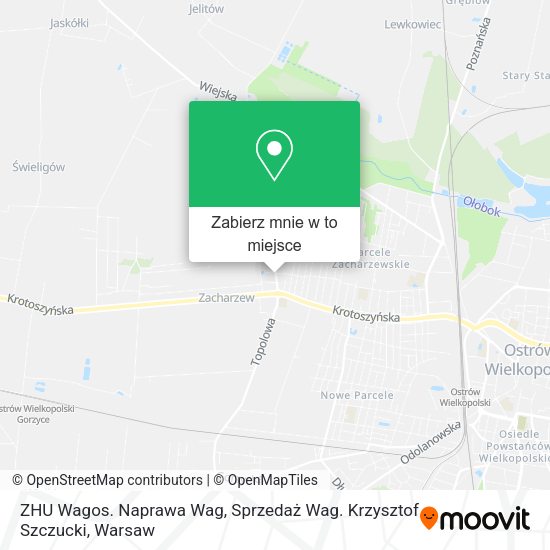 Mapa ZHU Wagos. Naprawa Wag, Sprzedaż Wag. Krzysztof Szczucki