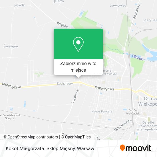 Mapa Kokot Małgorzata. Sklep Mięsny