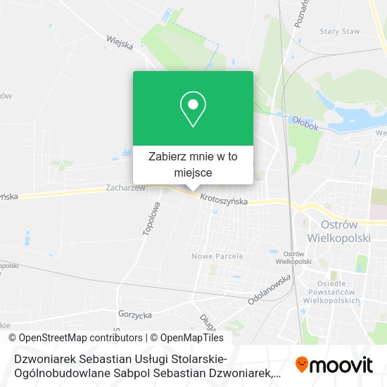 Mapa Dzwoniarek Sebastian Usługi Stolarskie-Ogólnobudowlane Sabpol Sebastian Dzwoniarek