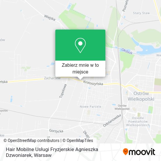 Mapa Hair Mobilne Usługi Fryzjerskie Agnieszka Dzwoniarek