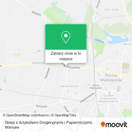 Mapa Sklep z Artykułami Drogeryjnymi i Papierniczymi