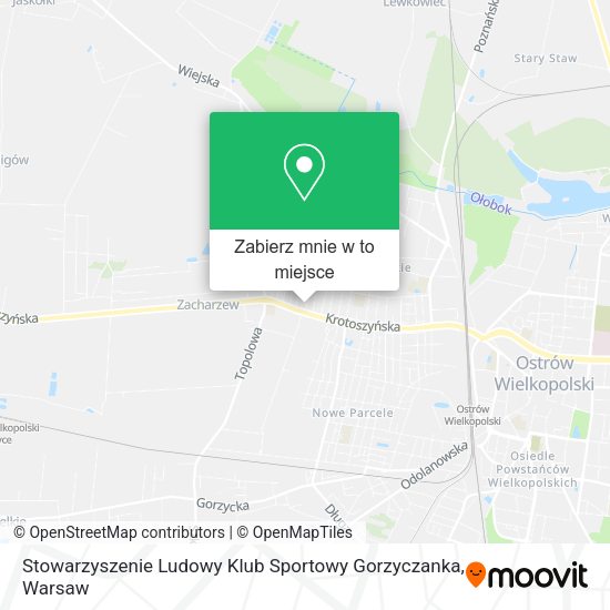 Mapa Stowarzyszenie Ludowy Klub Sportowy Gorzyczanka