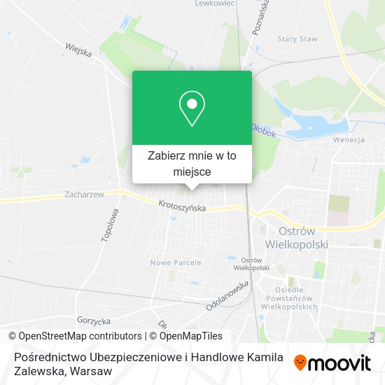 Mapa Pośrednictwo Ubezpieczeniowe i Handlowe Kamila Zalewska