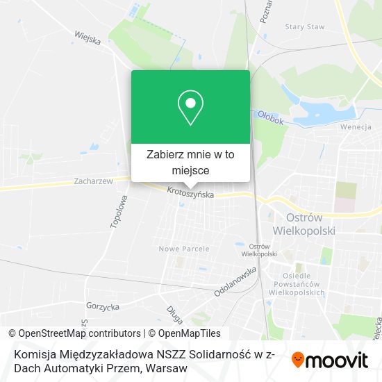 Mapa Komisja Międzyzakładowa NSZZ Solidarność w z-Dach Automatyki Przem