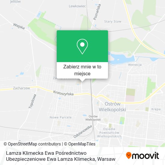 Mapa Lamza Klimecka Ewa Pośrednictwo Ubezpieczeniowe Ewa Lamza Klimecka