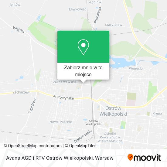 Mapa Avans AGD i RTV Ostrów Wielkopolski